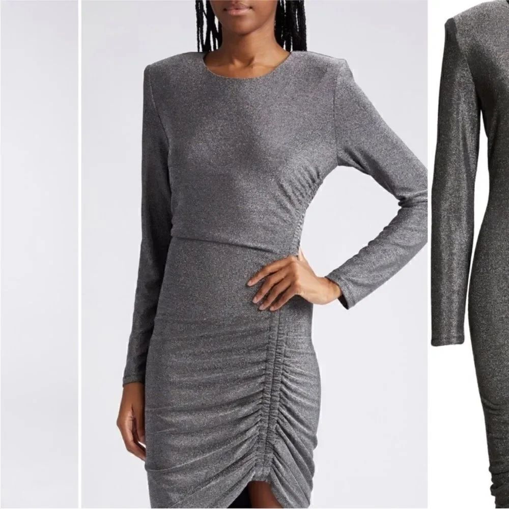 Veronica Beard Cyrus Metallic Long Sleeve
Sheath Dress-H14